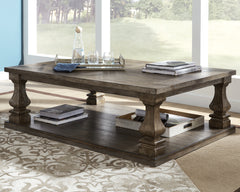 J&M Furniture - Ashley Furniture - Johnelle Coffee Table - Rectangular Cocktail Table / Gray - T776-1