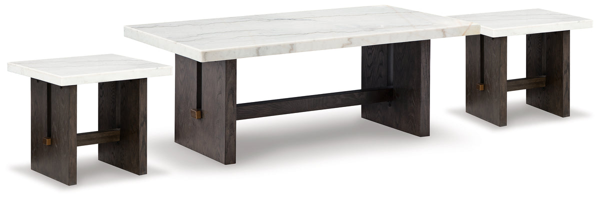 J&M Furniture - Ashley Furniture - Burkhaus Coffee Table and 2 Ends - Coffee Table and 2 Ends - T779T1