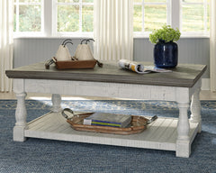 J&M Furniture - Ashley Furniture - Havalance Lift-Top Coffee Table - Lift Top Cocktail Table / White/Gray - T994-20