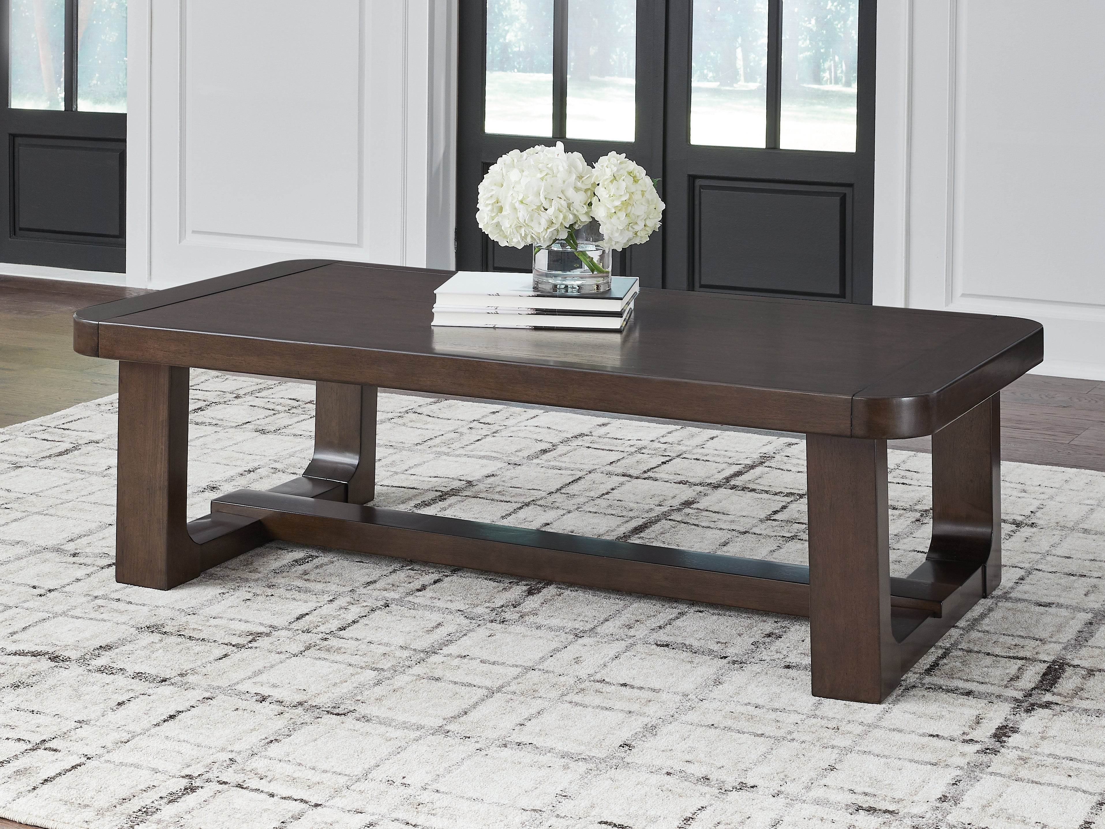 J&M Furniture - Ashley Furniture - Breckington Coffee Table - Rectangular Cocktail Table / Dark Brown - T856-1