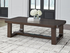 J&M Furniture - Ashley Furniture - Breckington Coffee Table - Rectangular Cocktail Table / Dark Brown - T856-1