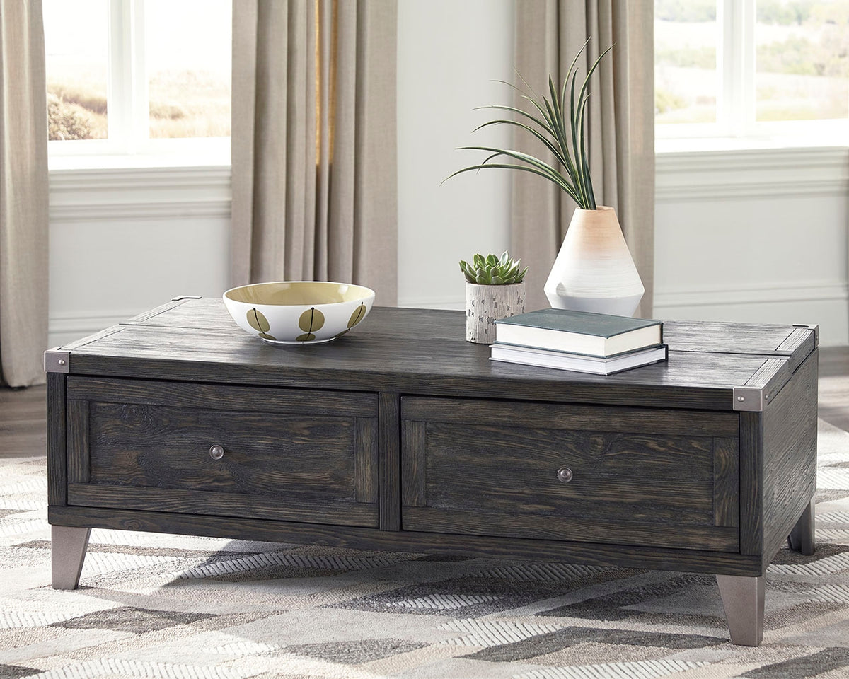 J&M Furniture - Ashley Furniture - Todoe Coffee Table with Lift Top - Lift Top Cocktail Table / Dark Gray - T901-9