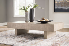 J&M Furniture - Ashley Furniture - Jorlaina Coffee Table - Square Cocktail Table / Light Grayish Brown - T622-8