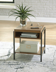 J&M Furniture - Ashley Furniture - Fridley End Table - Rectangular End Table / Brown/Black - T964-3