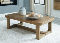 J&M Furniture - Ashley Furniture - Cabalynn Coffee Table - Rectangular Cocktail Table / Light Brown - T974-1