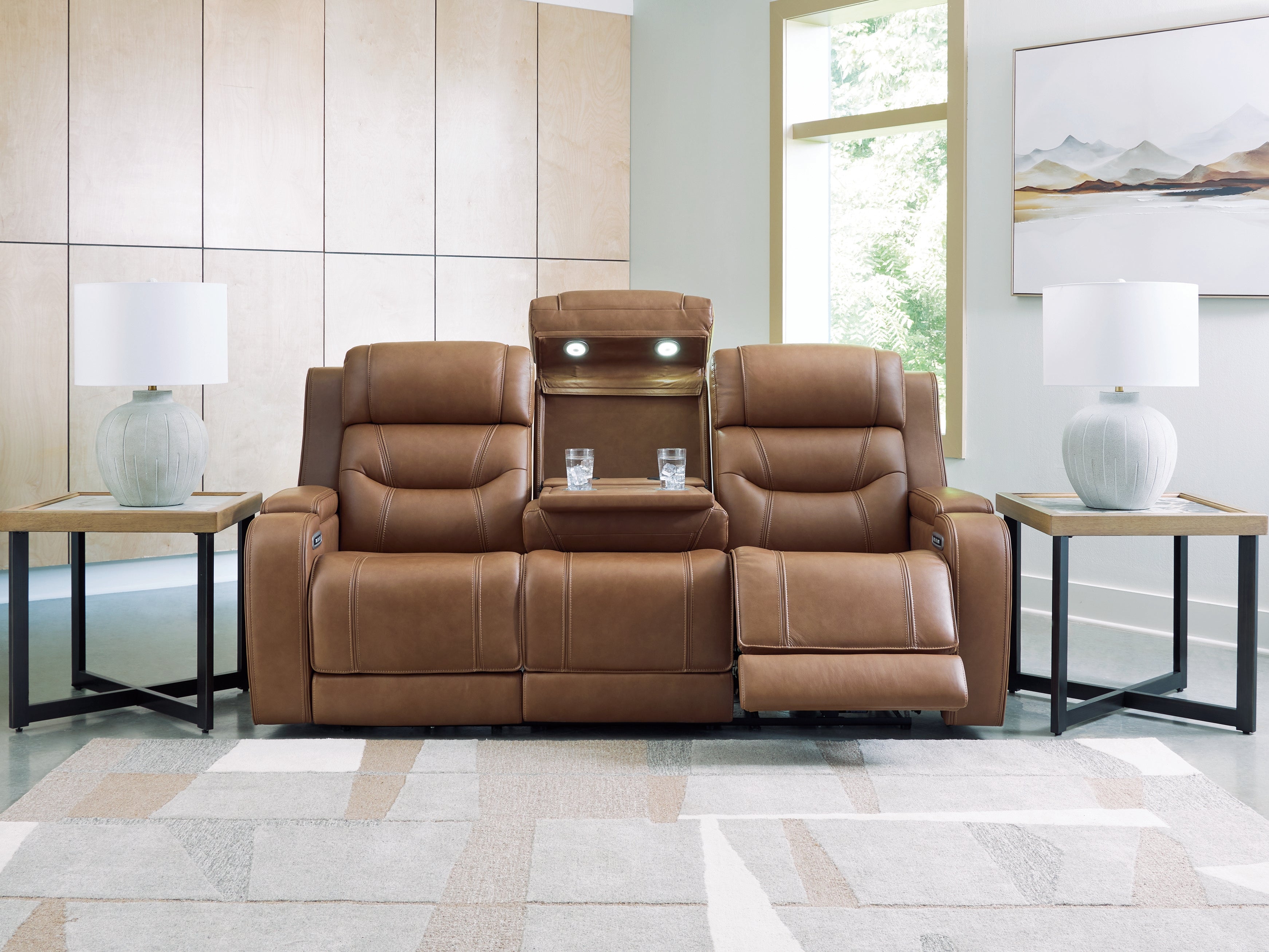 Knightington Power Reclining Sofa with Audio Seating