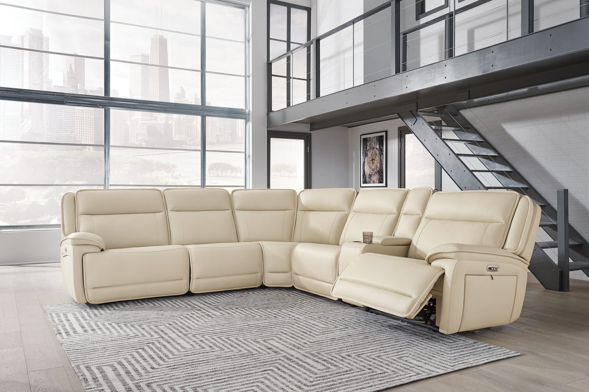 J&M Furniture - Ashley Furniture - Double Deal 6-Piece Power Reclining Sectional - 6-Piece Power Reclining Sectional / Almond - U13001S1