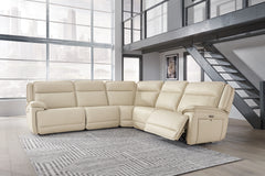 J&M Furniture - Ashley Furniture - Double Deal 5-Piece Power Reclining Sectional - 5-Piece Power Reclining Sectional / Almond - U13001S2