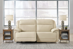 J&M Furniture - Ashley Furniture - Double Deal 2-Piece Power Reclining Loveseat Sectional - 2-Piece Power Reclining Loveseat Sectional / Almond - U13001S3