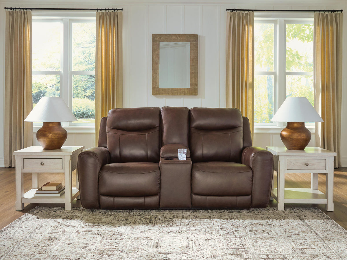 J&M Furniture - Ashley Furniture - Gravier Power Reclining Loveseat with Console - PWR REC Loveseat/CON/ADJ HDRST - U1330118