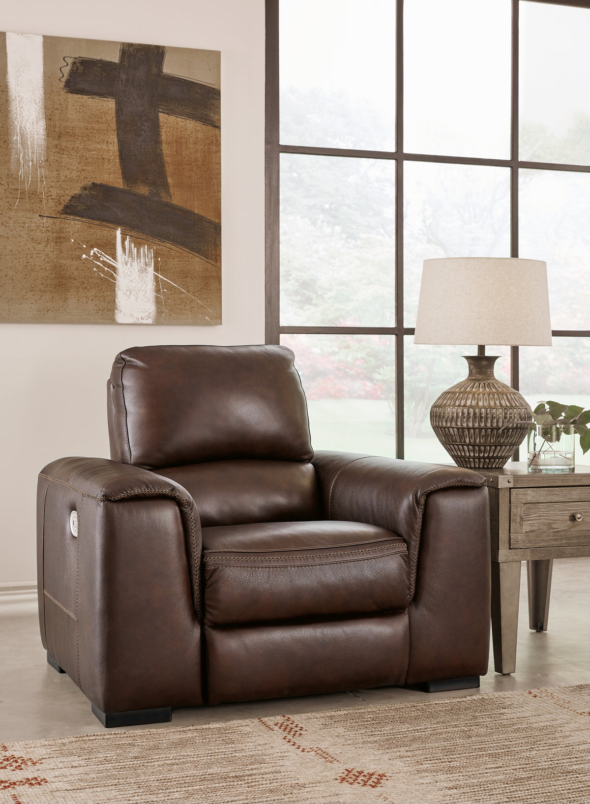 J&M Furniture - Ashley Furniture - Alessandro Power Recliner - PWR Recliner/ADJ Headrest / Walnut - U2550213