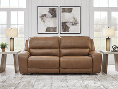 J&M Furniture - Ashley Furniture - DeepWakes Power Reclining Sofa - 2 Seat PWR REC Sofa ADJ HDREST / Caramel - PCU6260647
