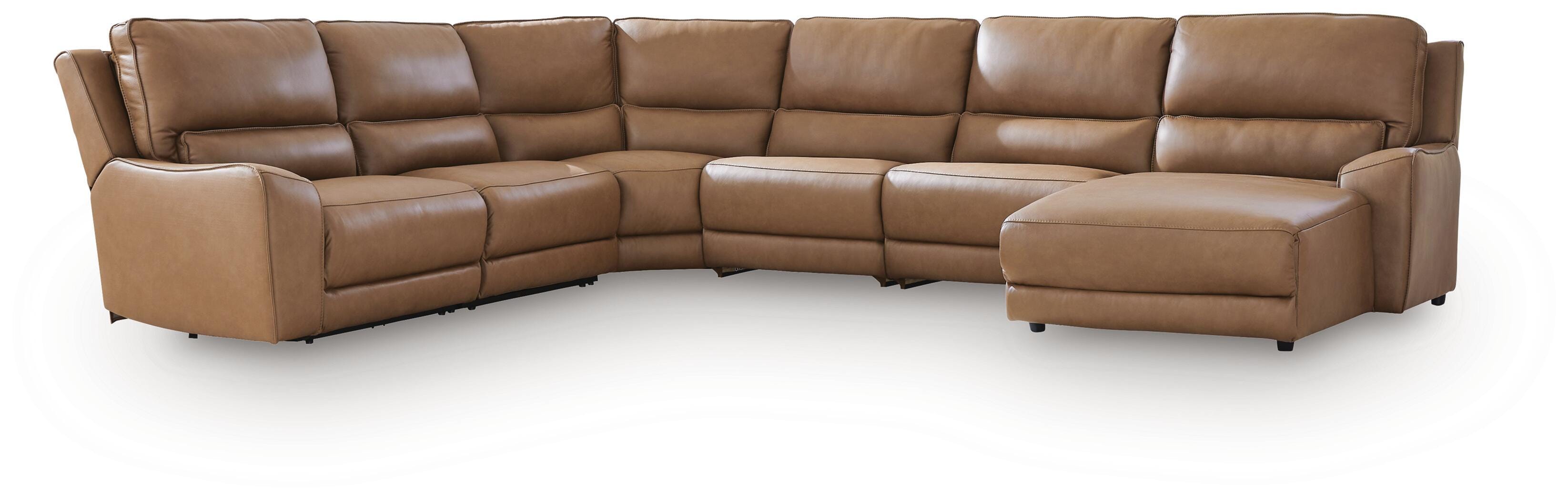 J&M Furniture - Ashley Furniture - DeepWakes 6-Piece Reclining Sectional with Chaise - 6-Piece Reclining Sectional with Chaise - PCU62606S33