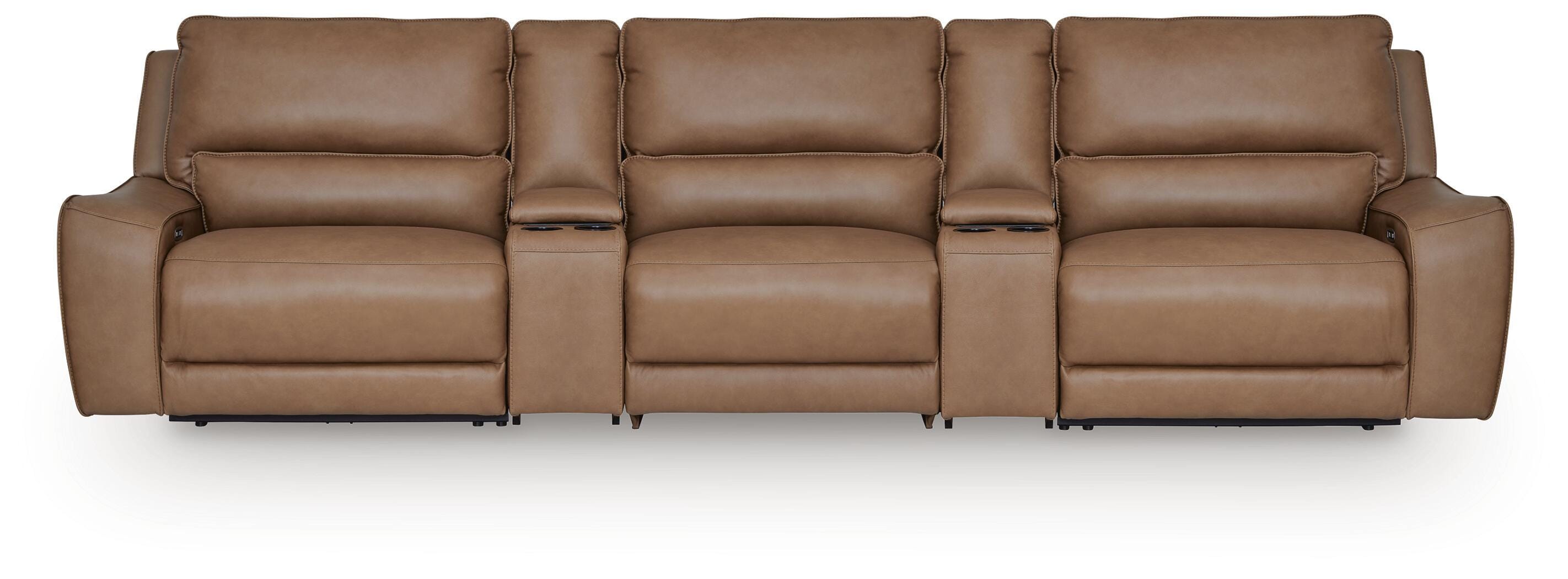 J&M Furniture - Ashley Furniture - DeepWakes 5-Piece Reclining Sectional with Storage Consoles - 5-Piece Reclining Sectional with Storage Consoles - PCU62606S39