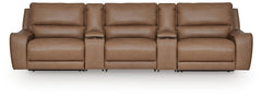 DeepWakes 5-Piece Reclining Sectional with Storage Consoles