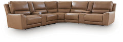 J&M Furniture - Ashley Furniture - DeepWakes 7-Piece Reclining Sectional with Storage Consoles - 7-Piece Reclining Sectional with Storage Consoles - PCU62606S34