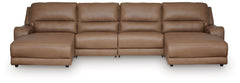 J&M Furniture - Ashley Furniture - DeepWakes 4-Piece Reclining Sectional with Double Chaise - 4-Piece Reclining Sectional with Double Chaise - PCU62606S37