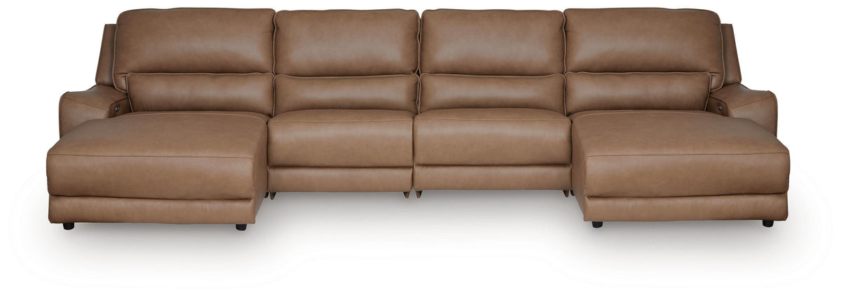 J&M Furniture - Ashley Furniture - DeepWakes 4-Piece Power Reclining Sectional with Chaise - 4-Piece Power Reclining Sectional with Chaise - PCU62606S11