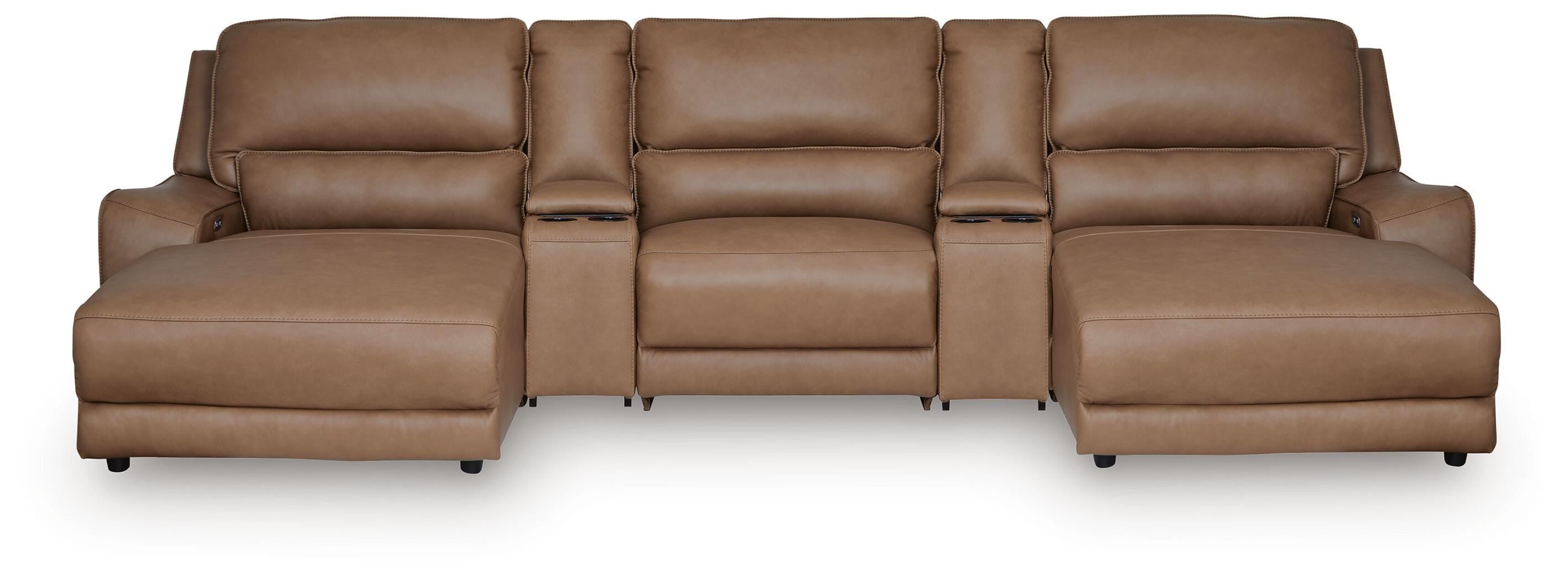 J&M Furniture - Ashley Furniture - DeepWakes 5-Piece Power Reclining Sectional with Chaise - 5-Piece Power Reclining Sectional with Chaise - PCU62606S16