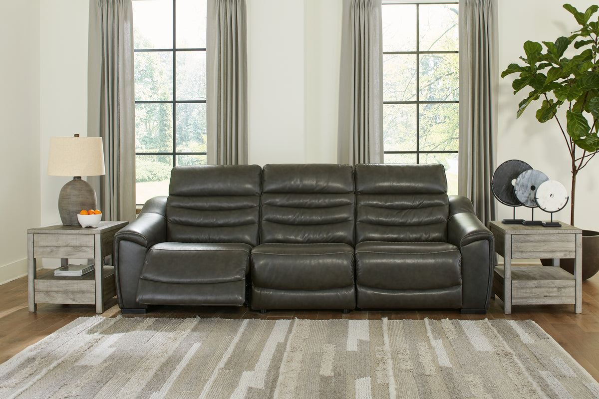 J&M Furniture - Ashley Furniture - Center Line 3-Piece Power Reclining Sectional Sofa - 3-Piece Power Reclining Sectional Sofa / Dark Gray - U63404S5
