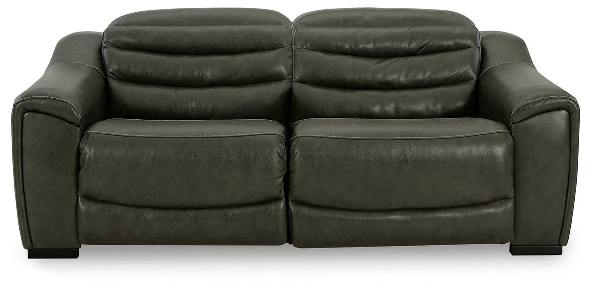 J&M Furniture - Ashley Furniture - Center Line 2-Piece Power Reclining Sectional Loveseat - 2-Piece Power Reclining Sectional Loveseat / Dark Gray - U63404S1
