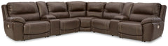 J&M Furniture - Ashley Furniture - Dunleith 7-Piece Power Reclining Sectional - 7-Piece Power Reclining Sectional / Chocolate - U71604S7