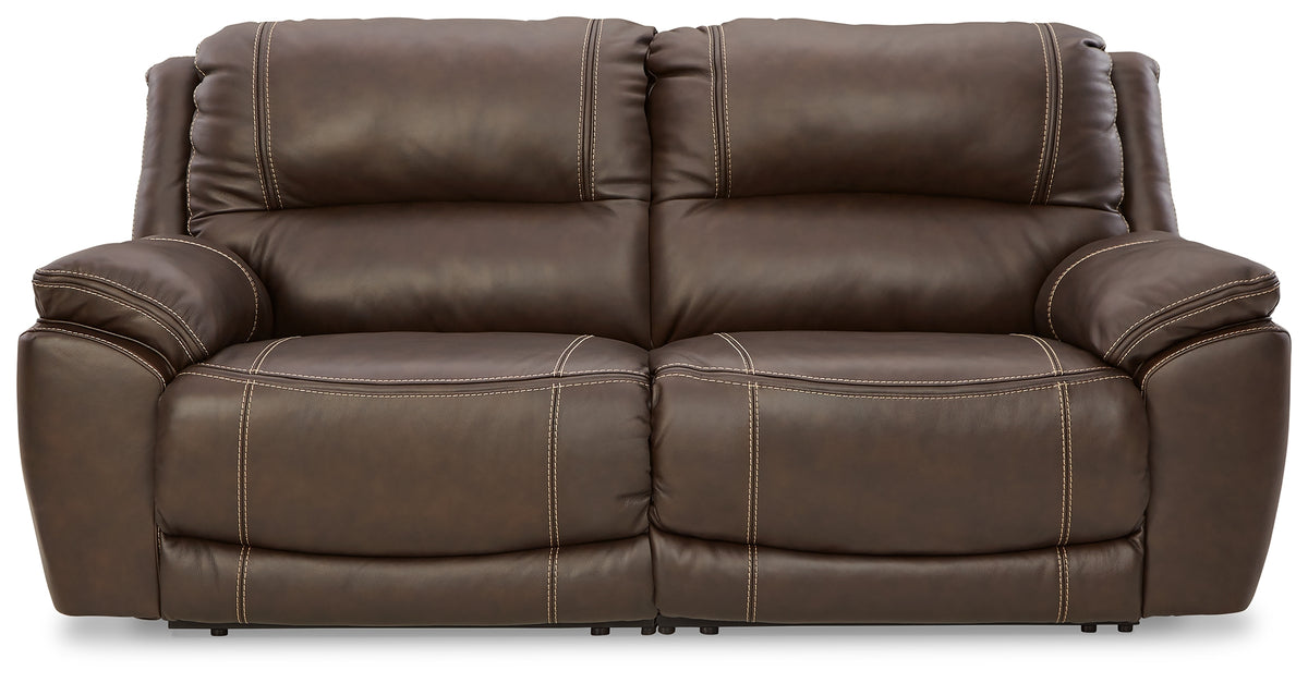 J&M Furniture - Ashley Furniture - Dunleith 2-Piece Power Reclining Sectional Loveseat - 2-Piece Power Reclining Sectional Loveseat / Chocolate - U71604S3