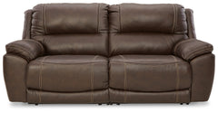 J&M Furniture - Ashley Furniture - Dunleith 2-Piece Power Reclining Sectional Loveseat - 2-Piece Power Reclining Sectional Loveseat / Chocolate - U71604S3