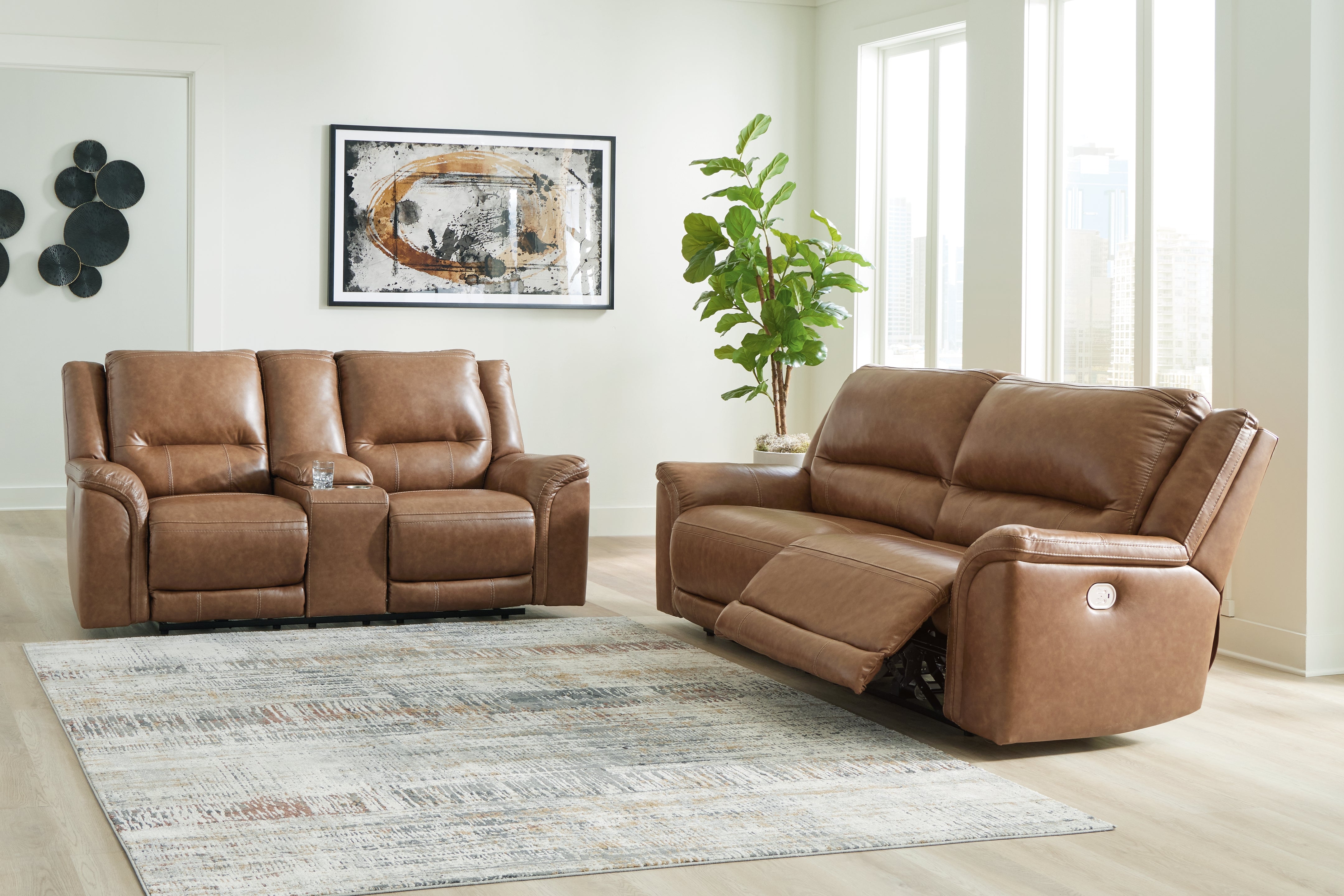 J&M Furniture - Ashley Furniture - Trasimeno Power Reclining Sofa and Loveseat - Power Reclining Sofa and Loveseat - U82815U1