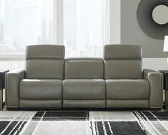 J&M Furniture - Ashley Furniture - Correze 3-Piece Power Reclining Sectional Sofa - 3-Piece Power Reclining Sectional Sofa / Gray - U94202S2