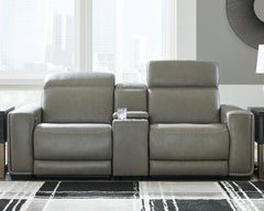 J&M Furniture - Ashley Furniture - Correze 3-Piece Power Reclining Sectional Loveseat - 3-Piece Power Reclining Sectional Loveseat / Gray - U94202S3