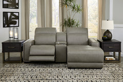 J&M Furniture - Ashley Furniture - Correze 3-Piece Power Reclining Sectional with Chaise - 3-Piece Power Reclining Sectional with Chaise / Gray - U94202S11