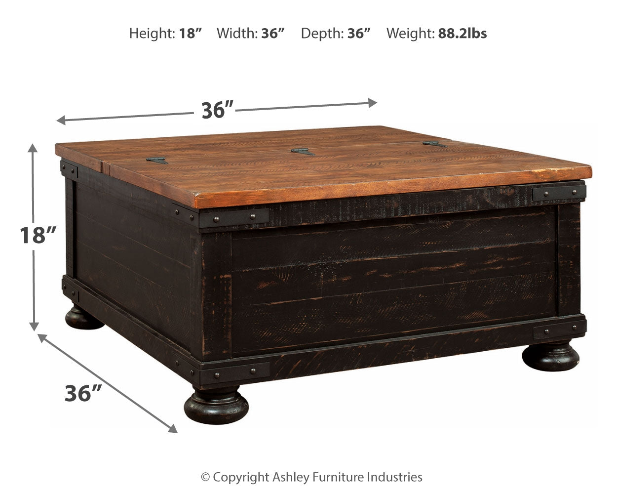 Valebeck Coffee Table with Lift Top Ashley Furniture