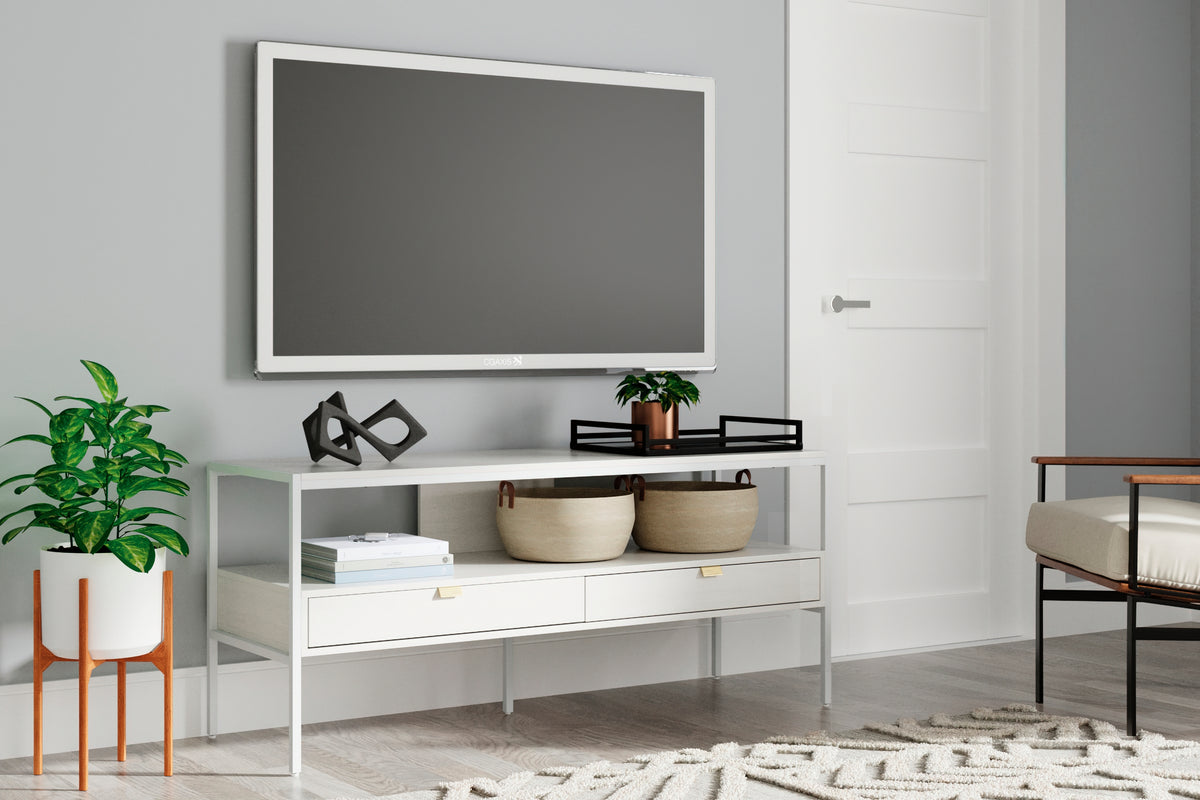 J&M Furniture - Ashley Furniture - Deznee 60" TV Stand - 60" / White - W162-68