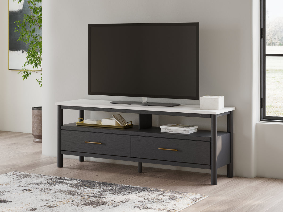 J&M Furniture - Ashley Furniture - Cadmori 72" TV Stand - 72" / Black/White - W2616-68