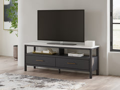 J&M Furniture - Ashley Furniture - Cadmori 72" TV Stand - 72" / Black/White - W2616-68