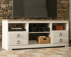 J&M Furniture - Ashley Furniture - Willowton 64" TV Stand - 64" / Whitewash - W267-68