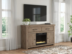 J&M Furniture - Ashley Furniture - Garistyn 62" TV Stand with Electric Fireplace - 62" TV Stand with Electric Fireplace - W2844W5