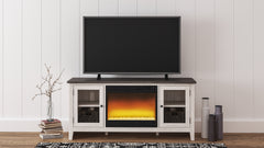 J&M Furniture - Ashley Furniture - Dorrinson 60" TV Stand with Electric Fireplace - 60" TV Stand with Electric Fireplace / Two-tone - W287W2