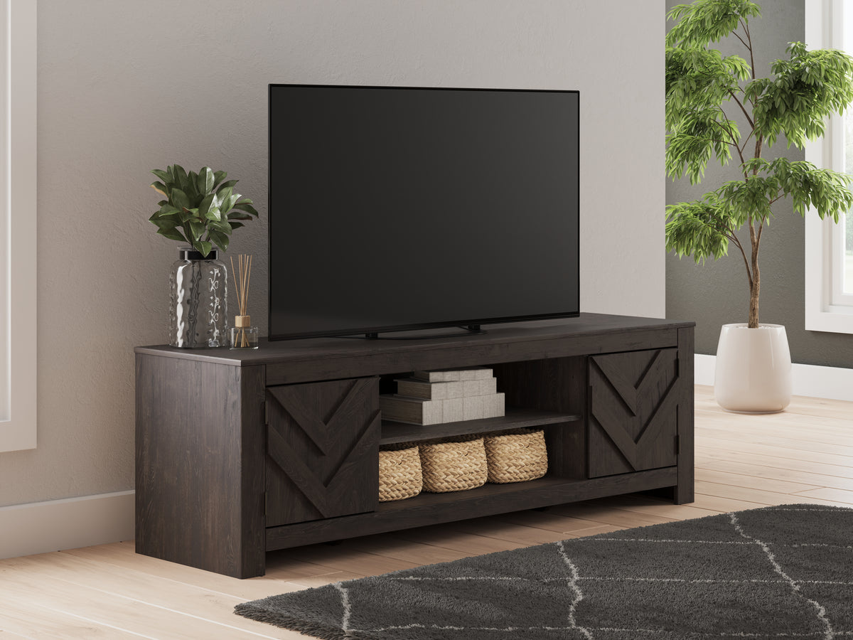 J&M Furniture - Ashley Furniture - Cayboni 71" TV Stand - 71" / Black - W3789-68