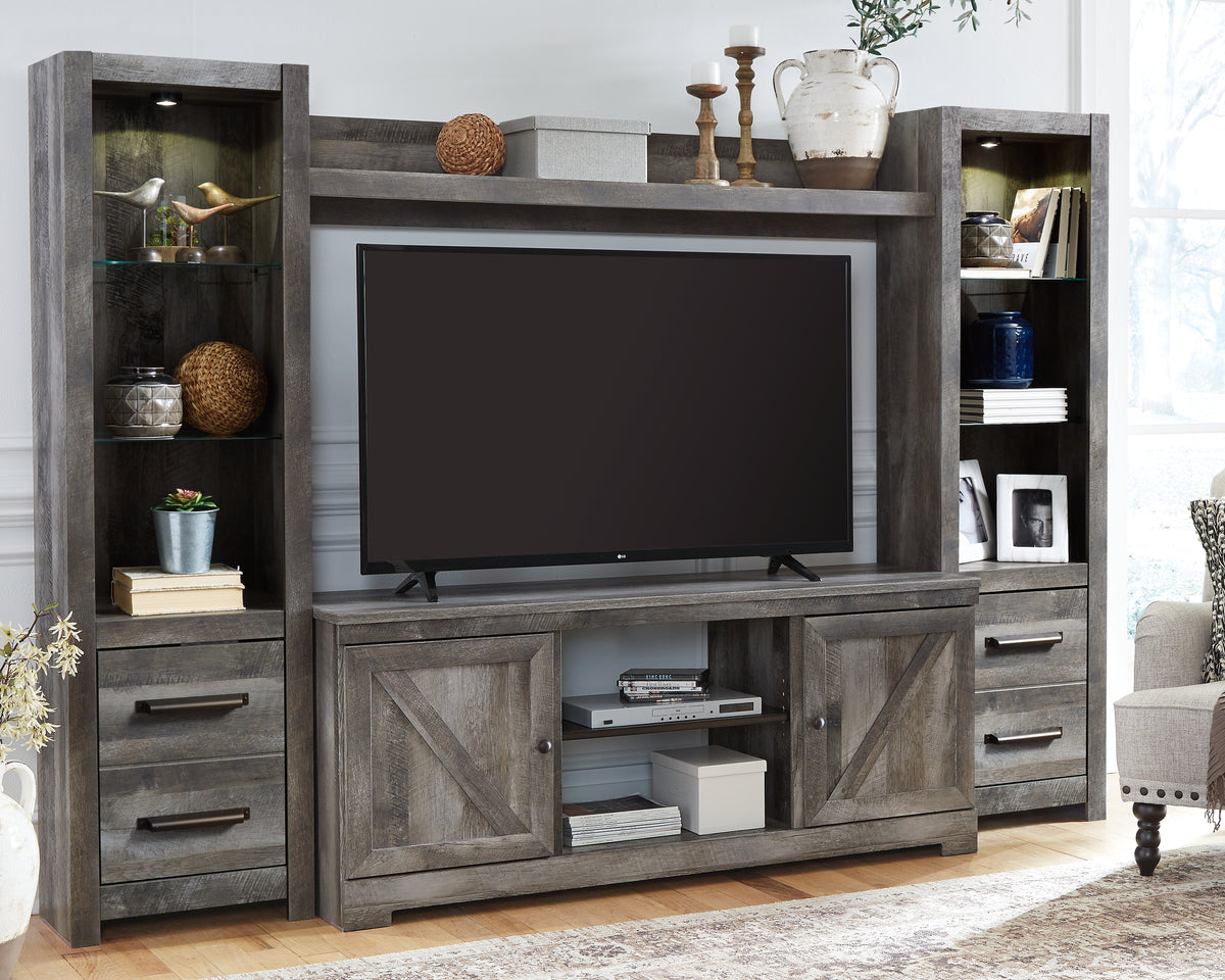 J&M Furniture - Ashley Furniture - Wynnlow 4-Piece Entertainment Center - 4-Piece Entertainment Center / Gray - W440W2
