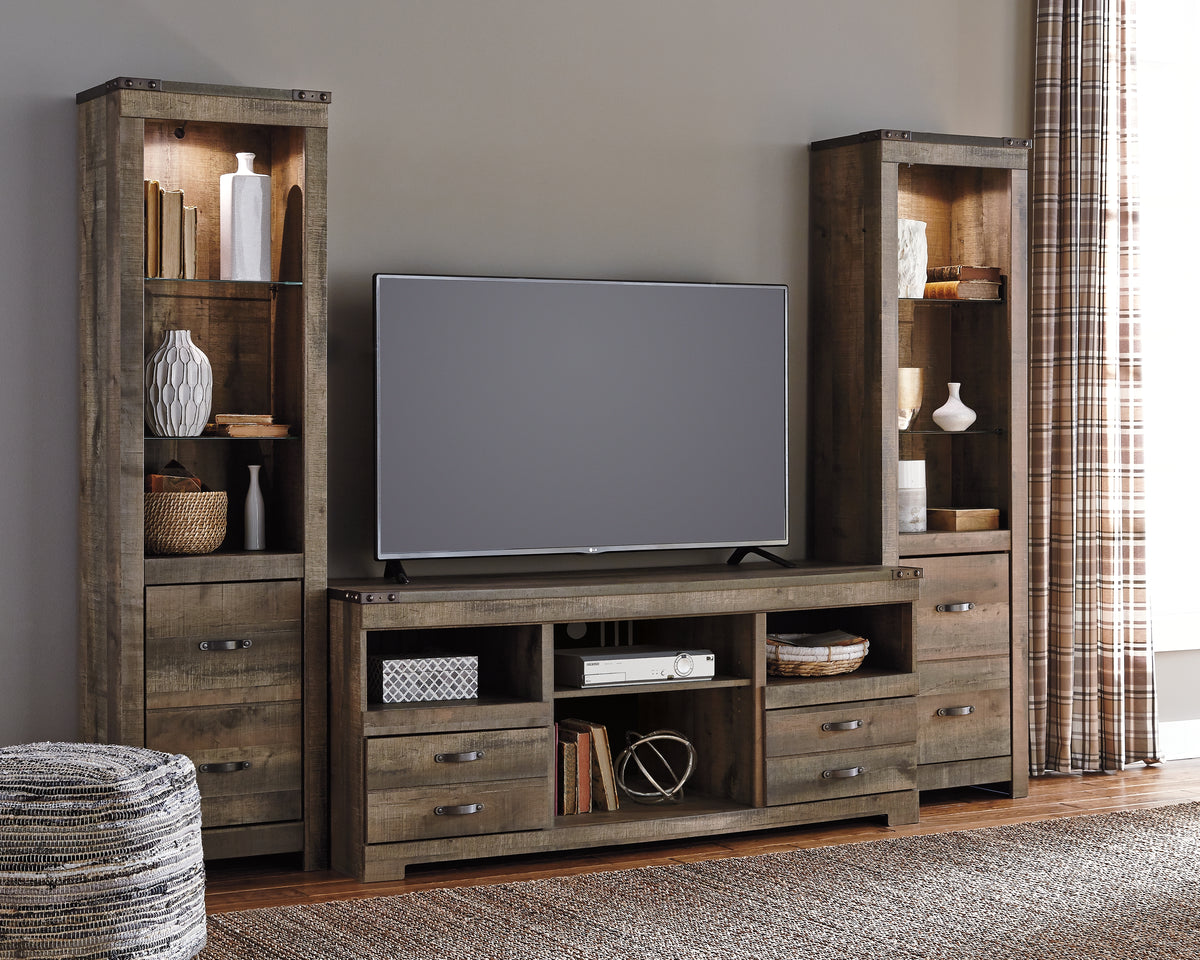 J&M Furniture - Ashley Furniture - Trinell 3-Piece Entertainment Center - 3-Piece Entertainment Center / Brown - W446W18
