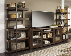 J&M Furniture - Ashley Furniture - Starmore 3-Piece Entertainment Center - 3-Piece Entertainment Center / Brown/Gunmetal - W633W1