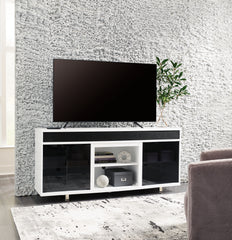 J&M Furniture - Ashley Furniture - Gardoni 72" TV Stand - 72" / White/Black - W756-68