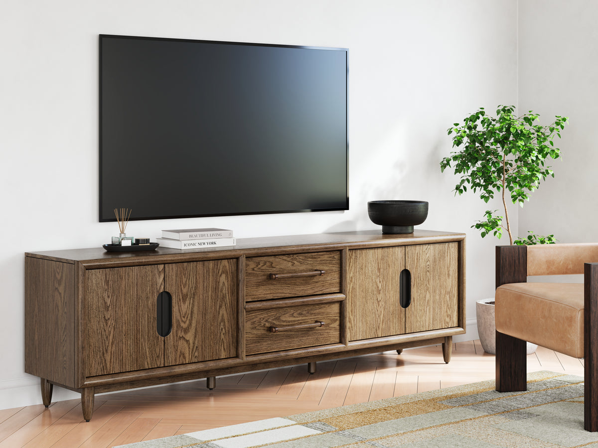 J&M Furniture - Ashley Furniture - Roanhowe 85" TV Stand - 85" / Brown - W769-68
