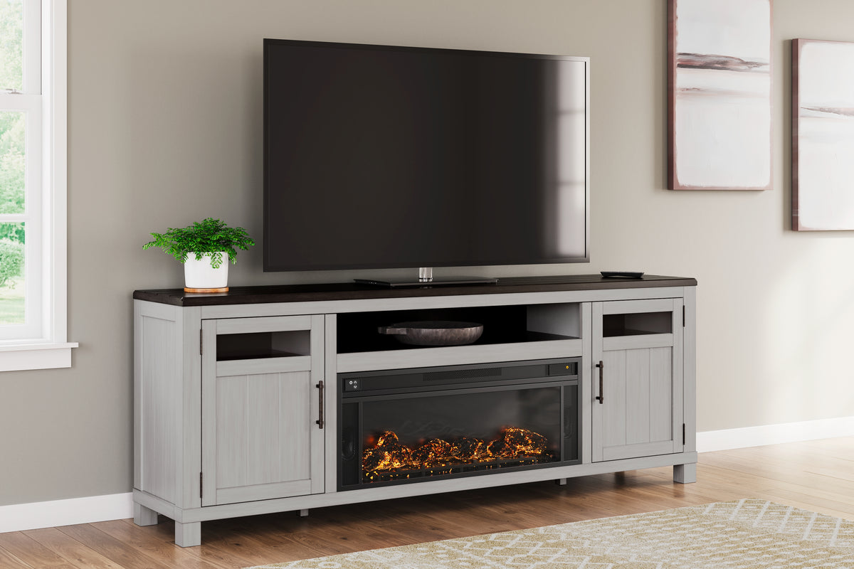 J&M Furniture - Ashley Furniture - Darborn 88" TV Stand with Electric Fireplace - 88" TV Stand with Electric Fireplace / Gray/Brown - W796W1