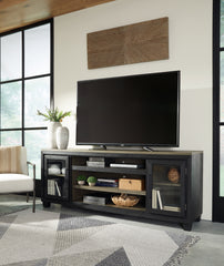 J&M Furniture - Ashley Furniture - Foyland 83" TV Stand - 83" / Black/Brown - W989-68