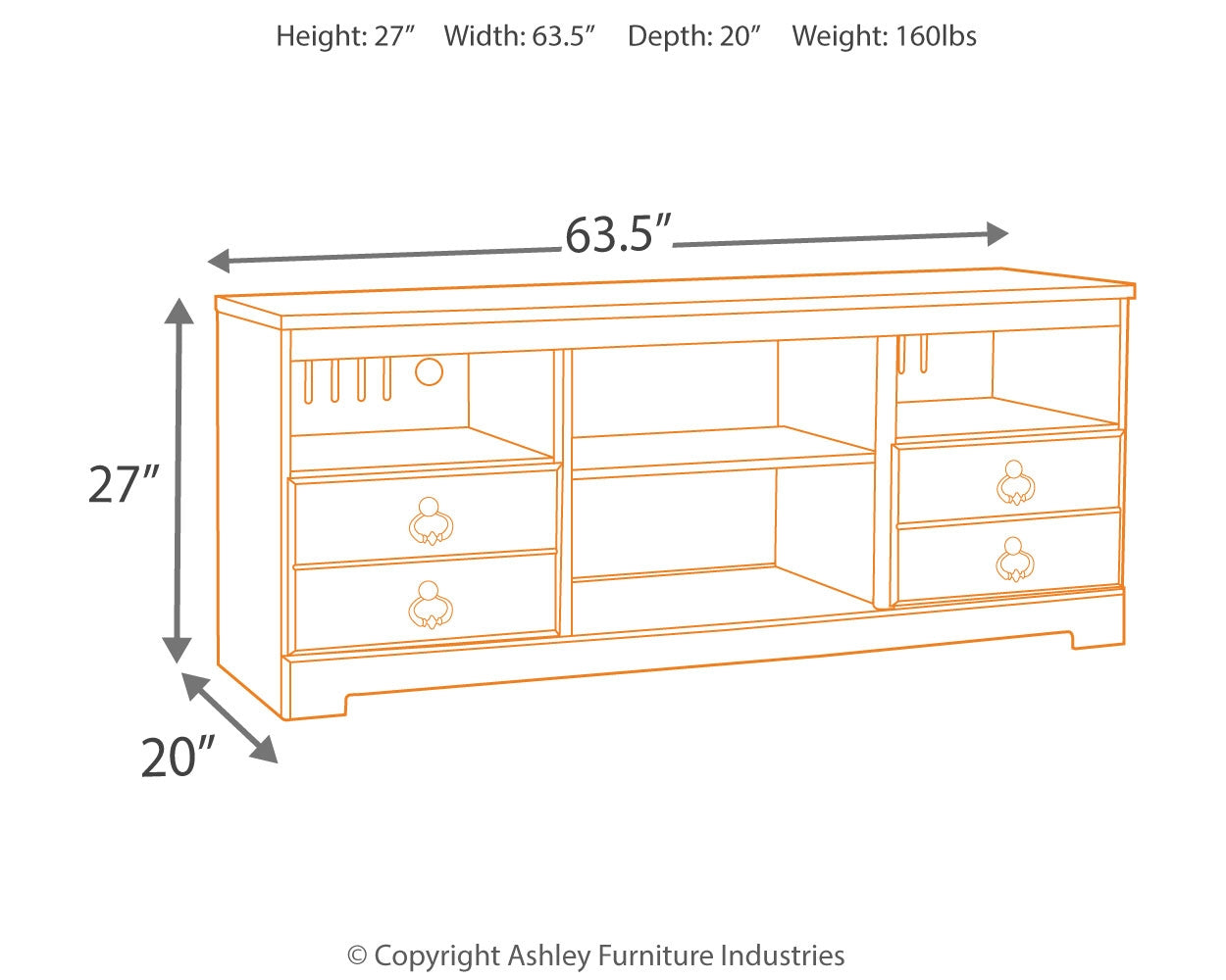 Willowton Entertainment Center Ashley Furniture