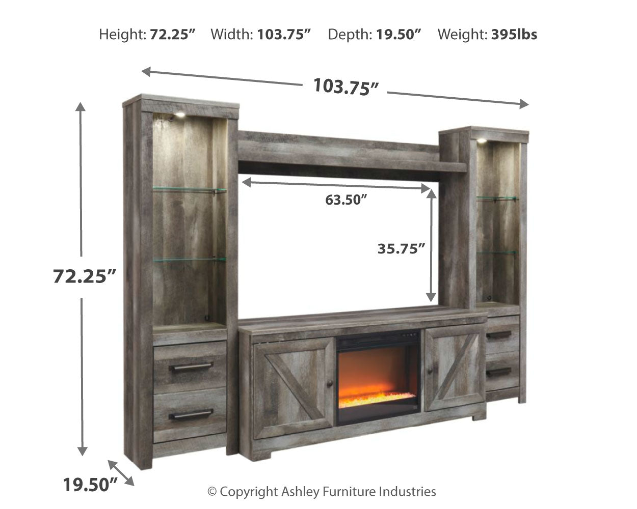 Wynnlow Entertainment Center Ashley Furniture