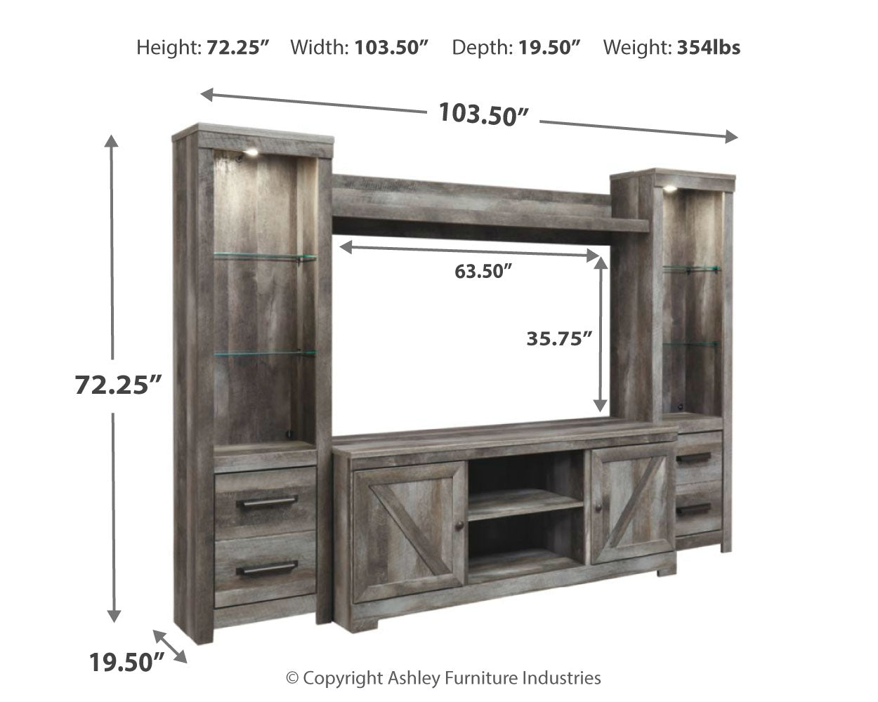 Wynnlow Entertainment Center Ashley Furniture